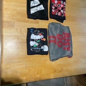 BUNDLE 2 adidas tees, 1 under armor tee,  1 Nike sweatshirt. Kids/youth size 5.